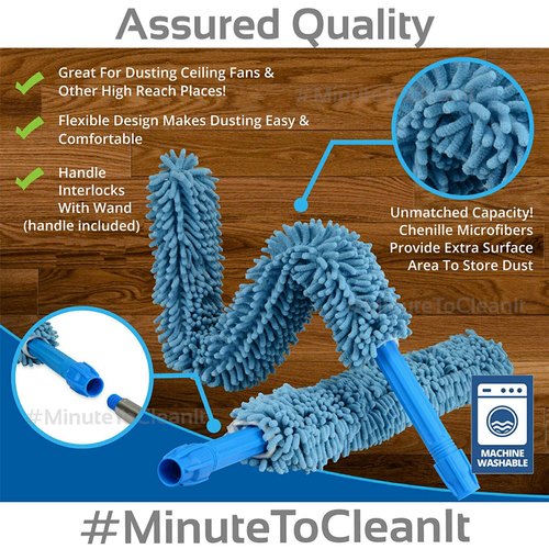 Flexible Microfiber Cleaning Duster With Extendable Rod