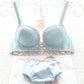 01A Women's Silk Push up Bra and Panty 2 Piece Lingerie