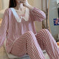01A Women's Check Printed Design Pajama Set