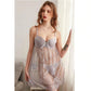 01A See Through Floral Design Soft Net Short Nighty