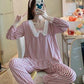 01A Women's Check Printed Design Pajama Set