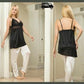 01A Comfortable Silk Spaghetti Strap New Design Pajamas Set